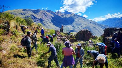 Dirección Desconcentrada de Cultura de Cusco impulsa la recuperación del sitio arqueológico de Alcaldiyoq junto a la comunidad de Vicho.