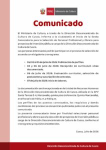 SEXTA CONVOCATORIA PARA LA SELECCIÓN DE PERSONAL PROFESIONAL Y OBRERO