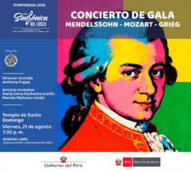 ORQUESTA SINFÓNICA DEL CUSCO OFRECERÁ CONCIERTO DE GALA CON OBRAS DE MENDELSSOHN, MOZART Y GRIEG