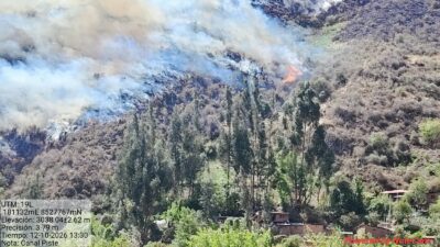 DIRECCIÓN DE CULTURA EVALUARÁ DAÑOS A CANAL INKA AFECTADO POR INCENDIO FORESTAL EN RAYAMPATA, CALCA